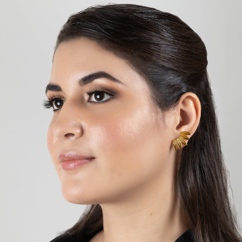 BRINCOS ALITA - Feitos à mão - Banhados a ouro de 24 quilates