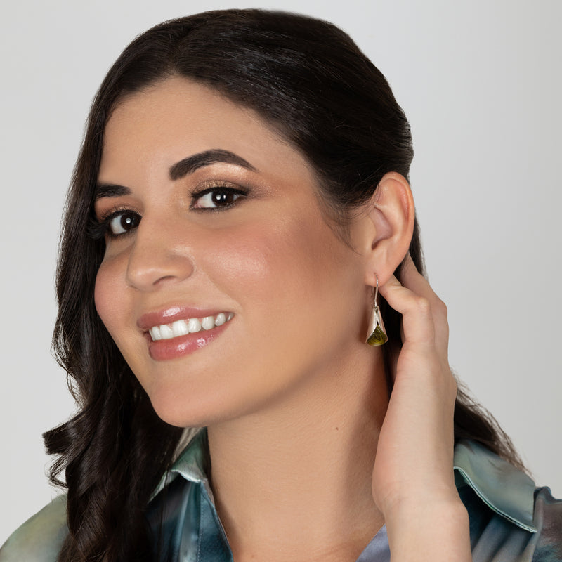 ECOLOVA EARRINGS - Handmade - Sterling silver 925 - Recycled bottle cap plastic liners