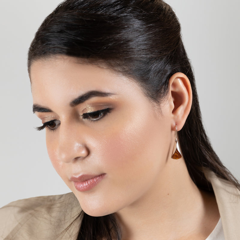 ECOLOVA EARRINGS - Handmade - Sterling silver 925 - Recycled bottle cap plastic liners