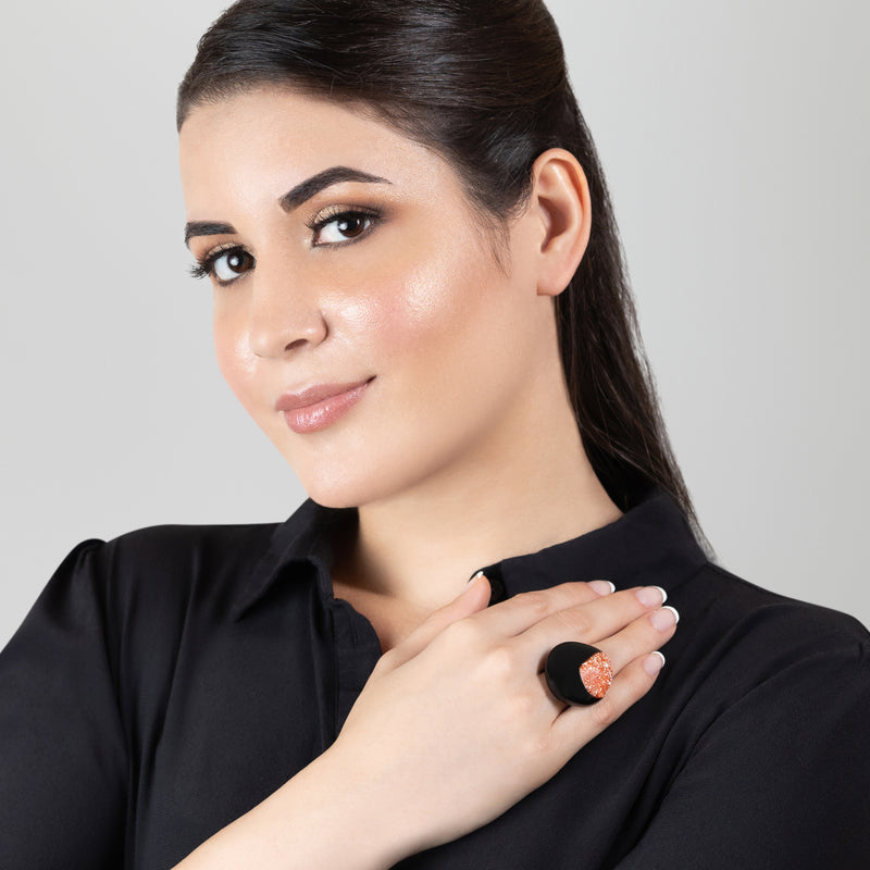 NATÜA RING - Handmade - Adjustable - Crushed eggshells