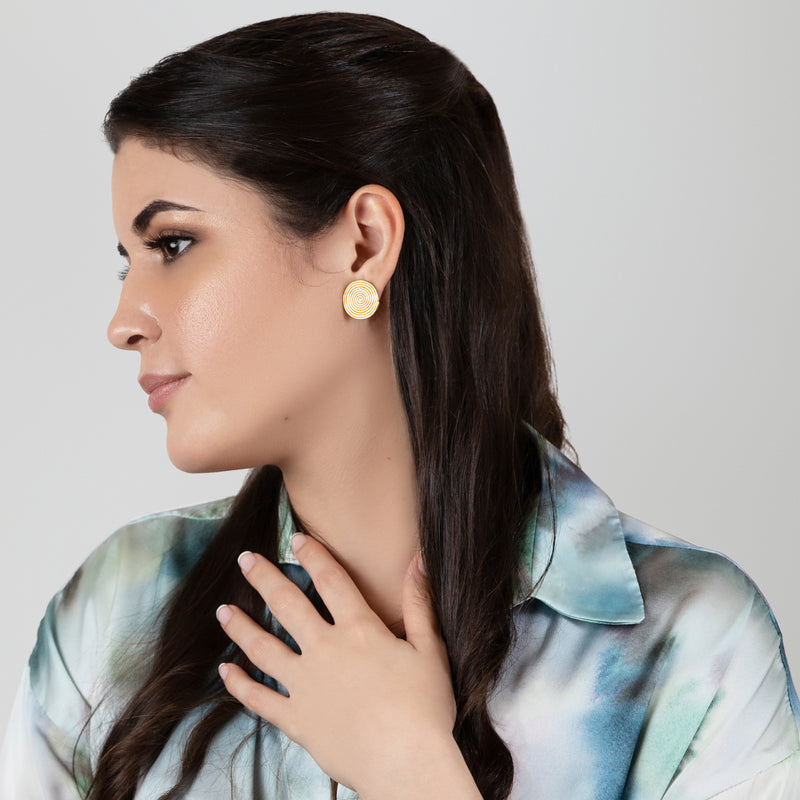 BRINCOS CYCLO - Feitos à mão - Banhados a ouro de 24 quilates