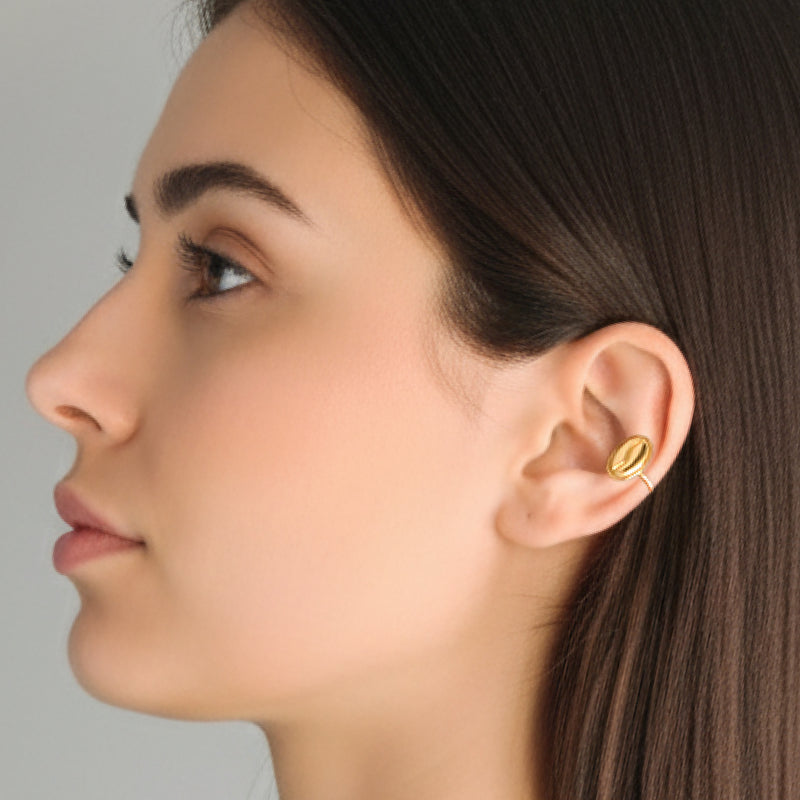 MUISCA CAFÉ EARCUFF - Unisex - Handmade - 24K gold-plated