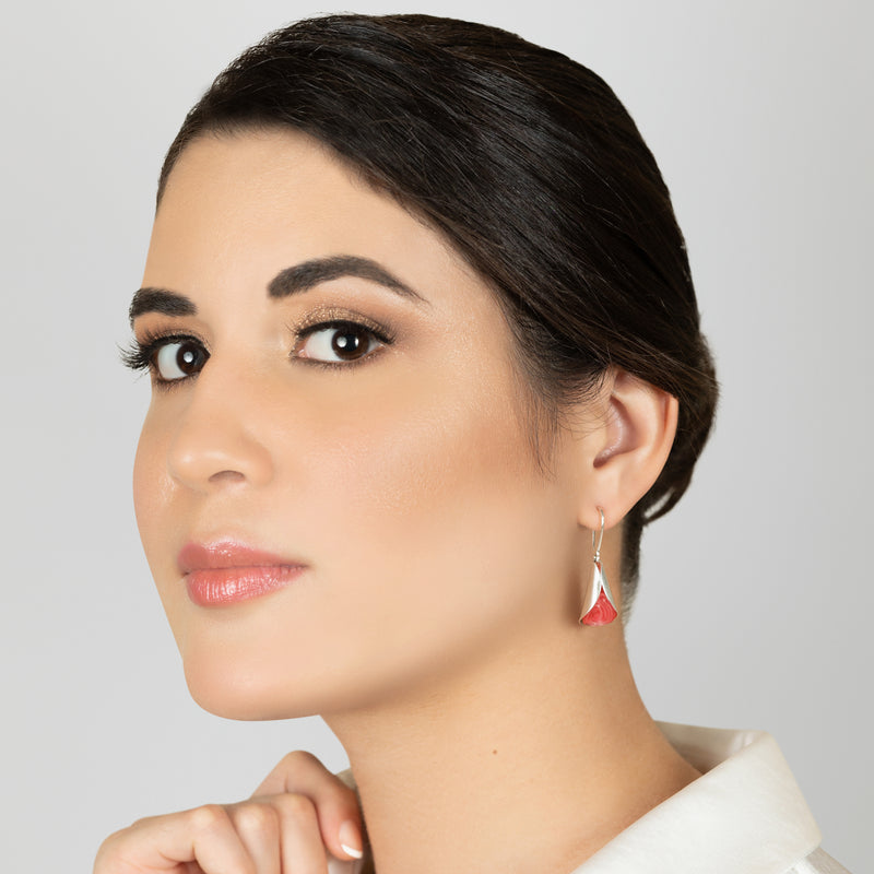 ECOLOVA EARRINGS - Handmade - Sterling silver 925 - Recycled bottle cap plastic liners