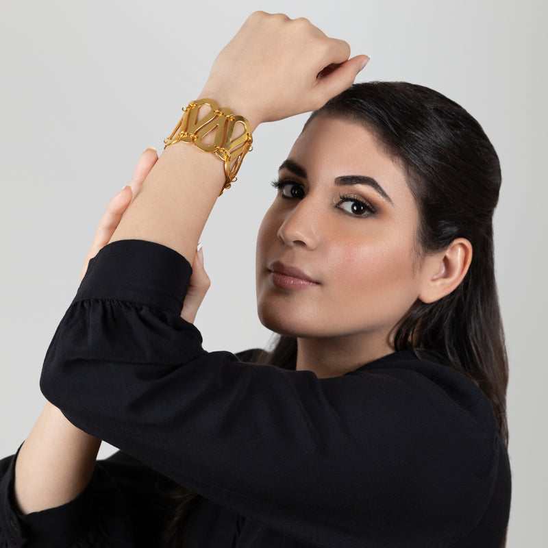 SERPENTINO BRACELET - Handmade - 24K gold-plated