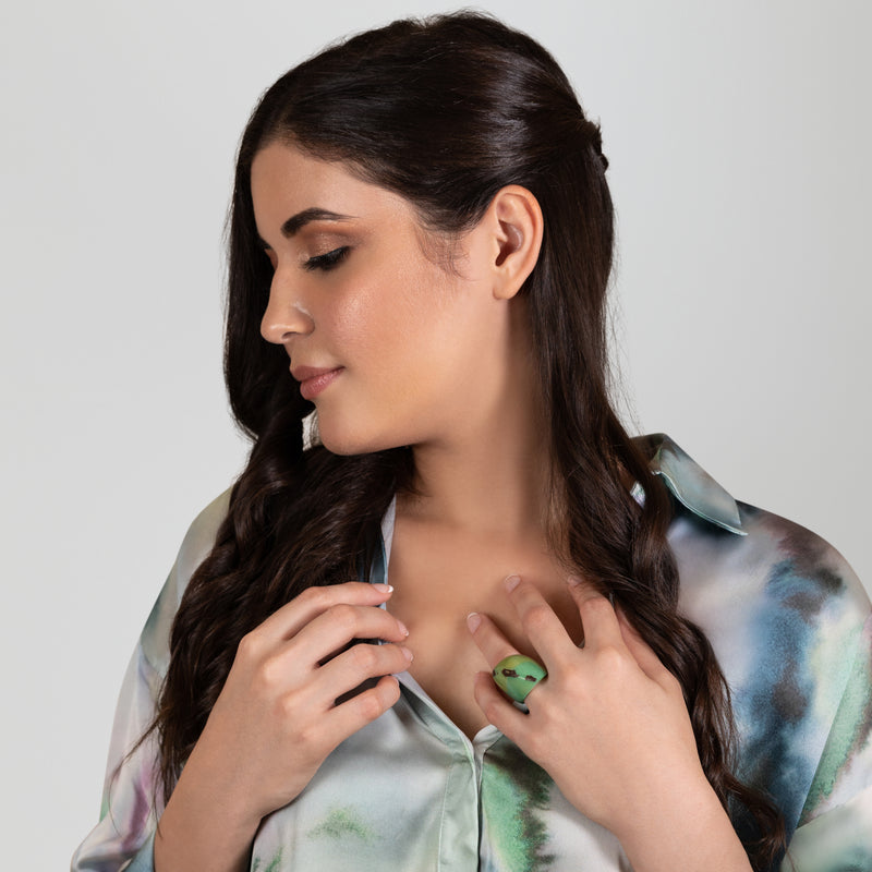 GÉNESIS CURVO RING - Handmade - Tagua (vegetable ivory)