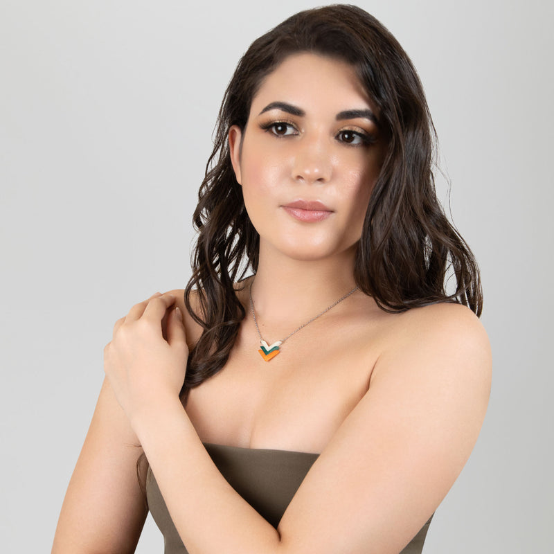 FLECHA NECKLACE - Handmade - Stainless steel - Tagua (vegetable ivory)