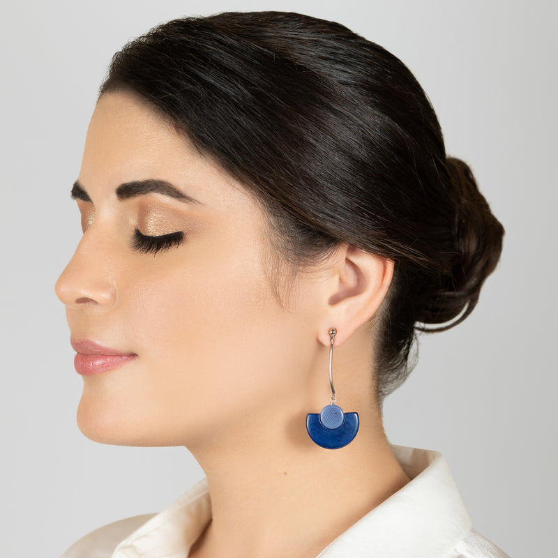 LUNA EARRINGS - Handmade - Stainless steel - Tagua (vegetable ivory)