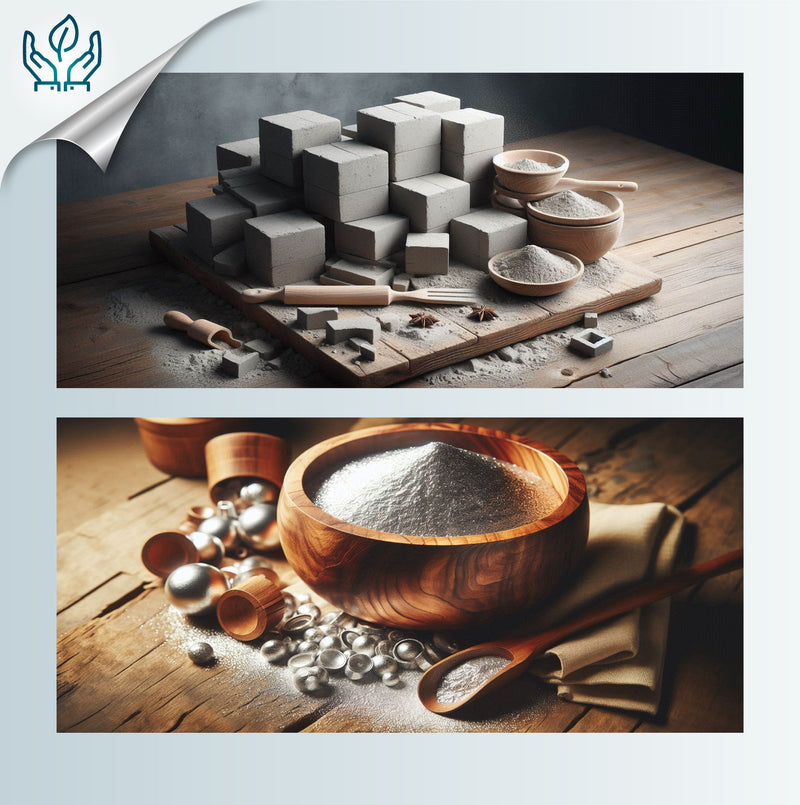 GRANITA RING - Handmade - Adjustable - Dark and light crushed cement, aluminum powder