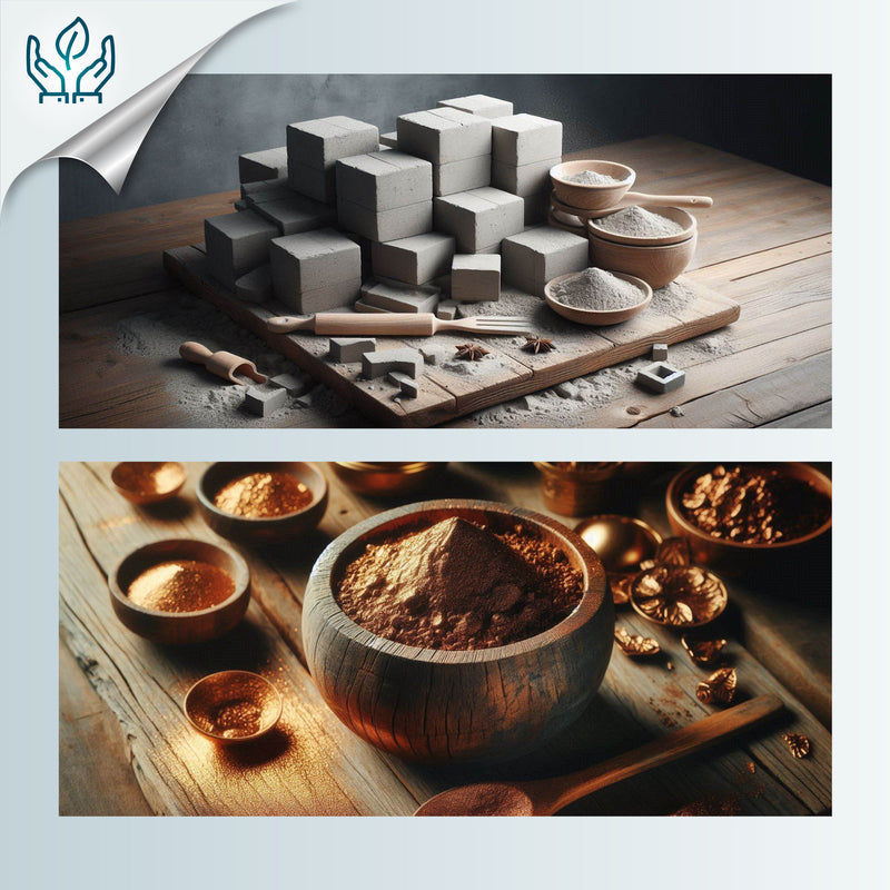 GRANITA RING - Handmade - Adjustable - Dark and light crushed cement, bronze powder