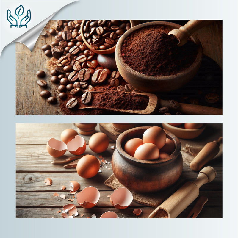 CAFECITA RING - Handmade - Adjustable - Coffee grounds, crushed eggshells