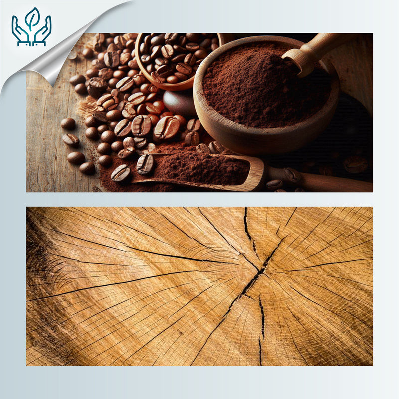 CAFECITA RING - Handmade - Adjustable - Coffee grounds, recovered wood