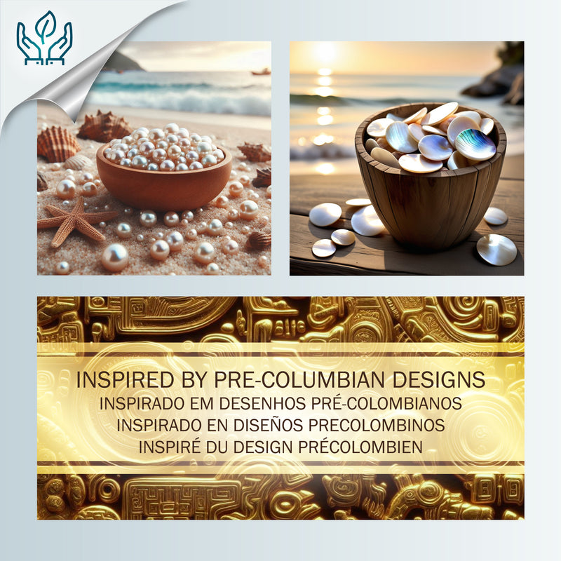 ENCANTO BRACELET - Handmade - 24K gold-plated - Cultured pearls, mother-of-pearl