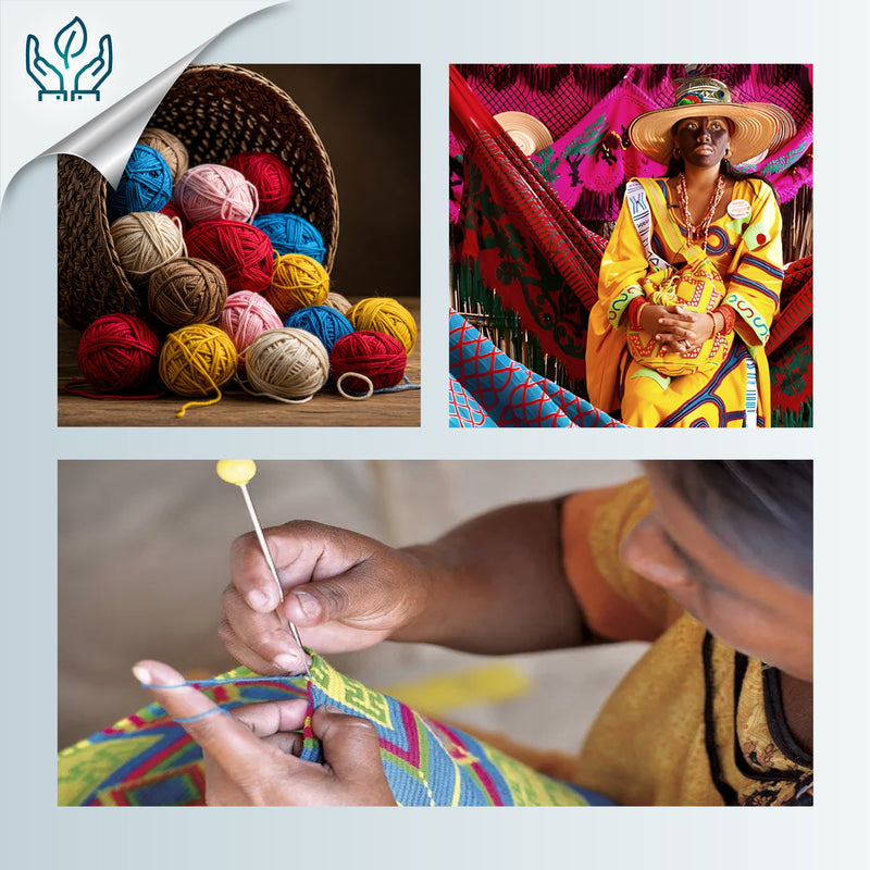 JOYACIA WAYUU BAG - Size MEDIO - Crocheted by hand by women of the Wayuu indigenous community in La Guajira (Colombia)