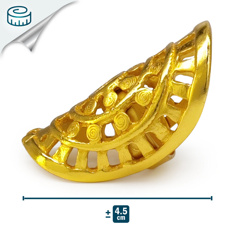 ANEL RONDA - Feito à mão - Banhado a ouro de 24 quilates