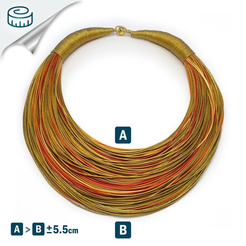 INSPIRA NECKLACE - Handmade - Synthetic silk cords