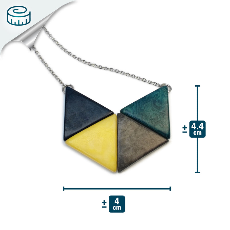 LOZANGO NECKLACE - Handmade - Stainless steel - Tagua (vegetable ivory)