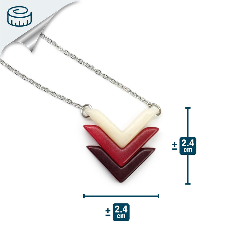 FLECHA NECKLACE - Handmade - Stainless steel - Tagua (vegetable ivory)