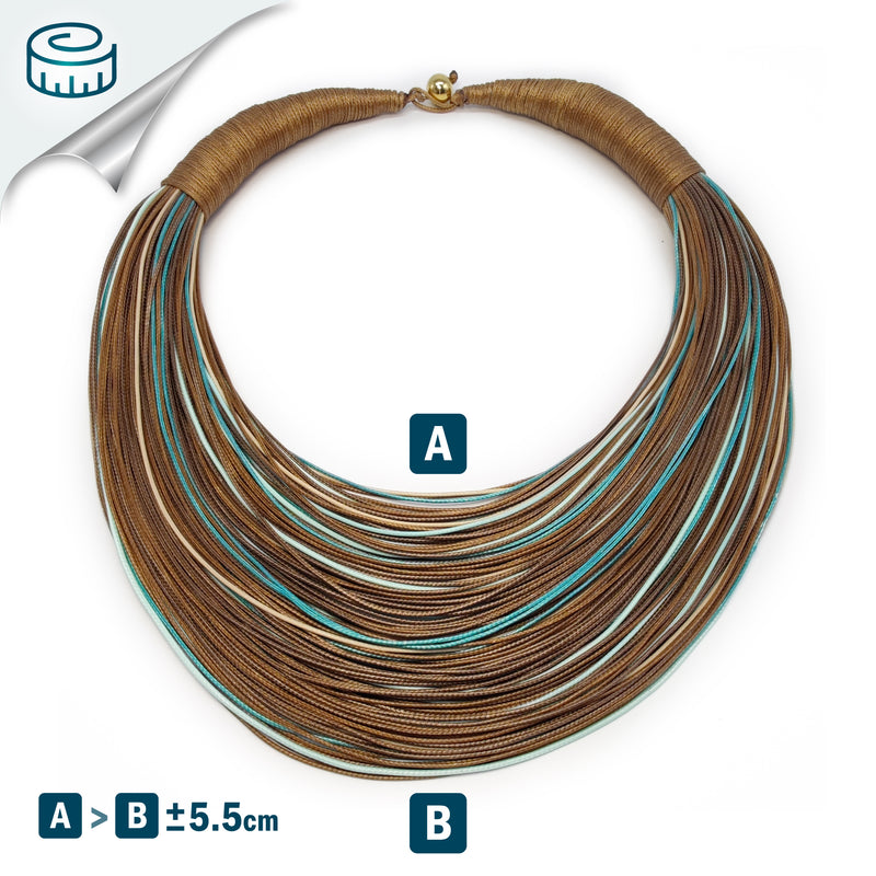 INSPIRA NECKLACE - Handmade - Synthetic silk cords