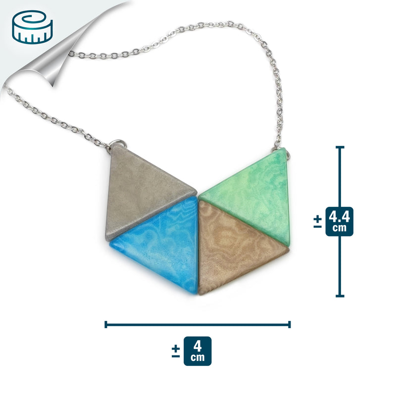 LOZANGO NECKLACE - Handmade - Stainless steel - Tagua (vegetable ivory)