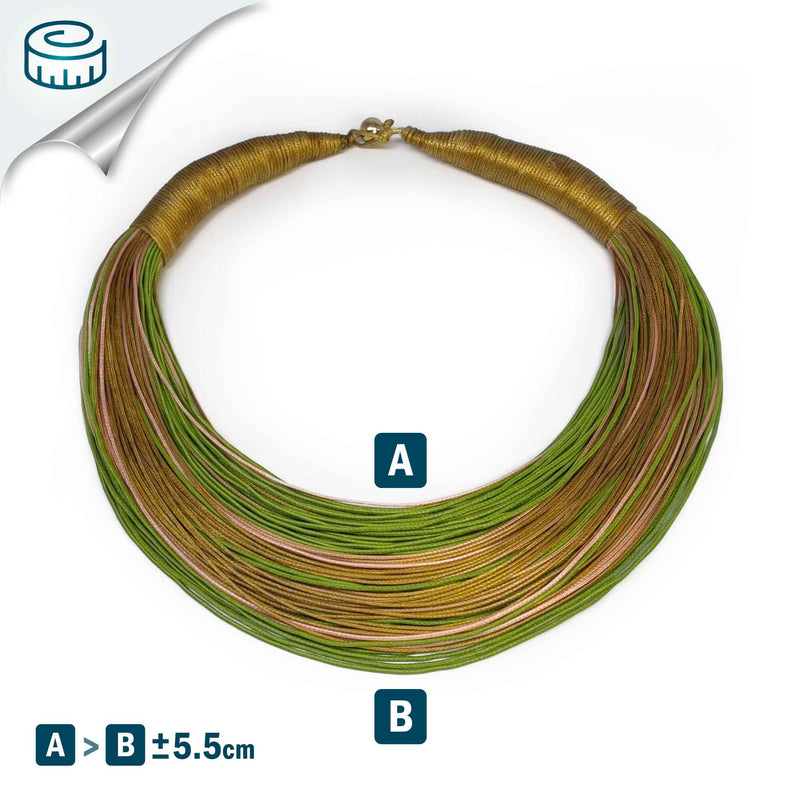 INSPIRA NECKLACE - Handmade - Synthetic silk cords