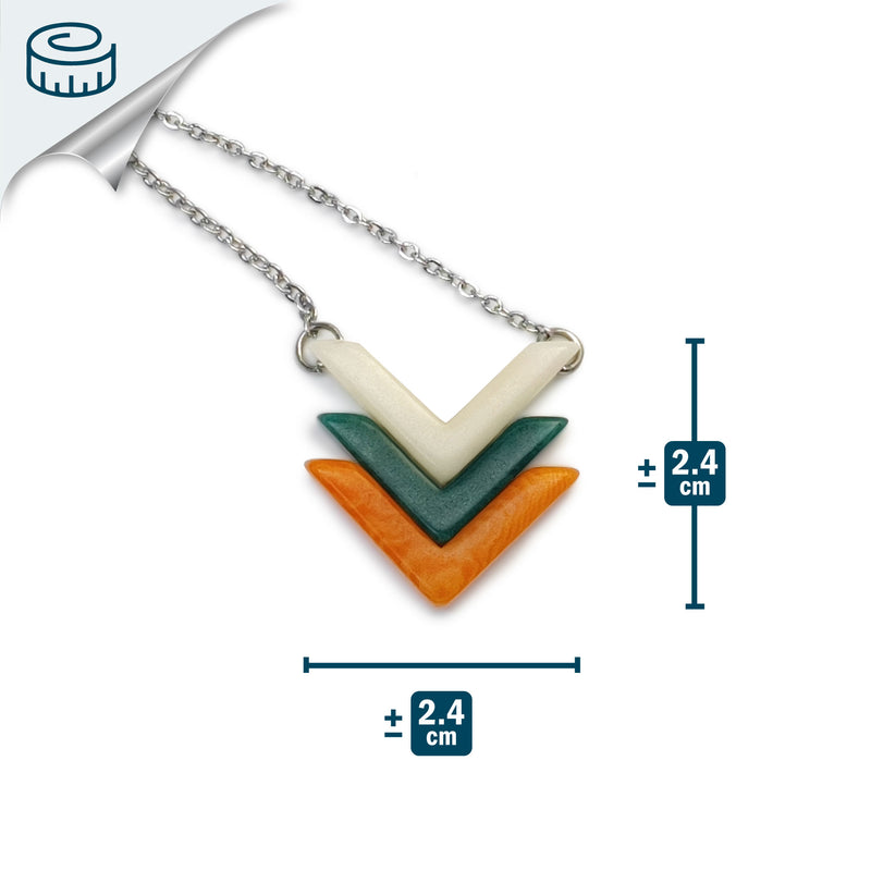 FLECHA NECKLACE - Handmade - Stainless steel - Tagua (vegetable ivory)