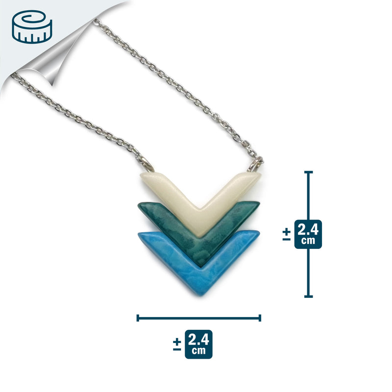FLECHA NECKLACE - Handmade - Stainless steel - Tagua (vegetable ivory)