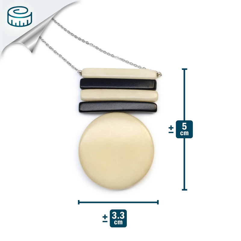 SOLIÄ NECKLACE - Handmade - Stainless steel - Tagua (vegetable ivory)