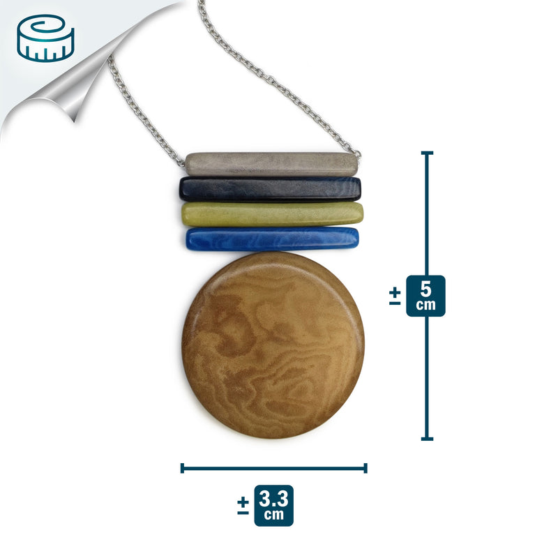 SOLIÄ NECKLACE - Handmade - Stainless steel - Tagua (vegetable ivory)