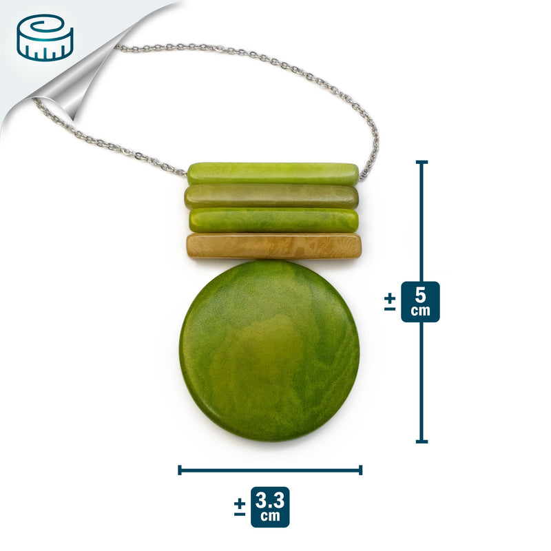 SOLIÄ NECKLACE - Handmade - Stainless steel - Tagua (vegetable ivory)