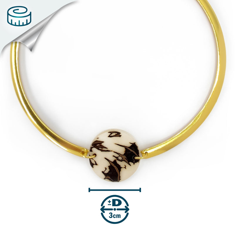 MARISOL NECKLACE - Handmade - 24K gold-plated - Tagua (vegetable ivory)