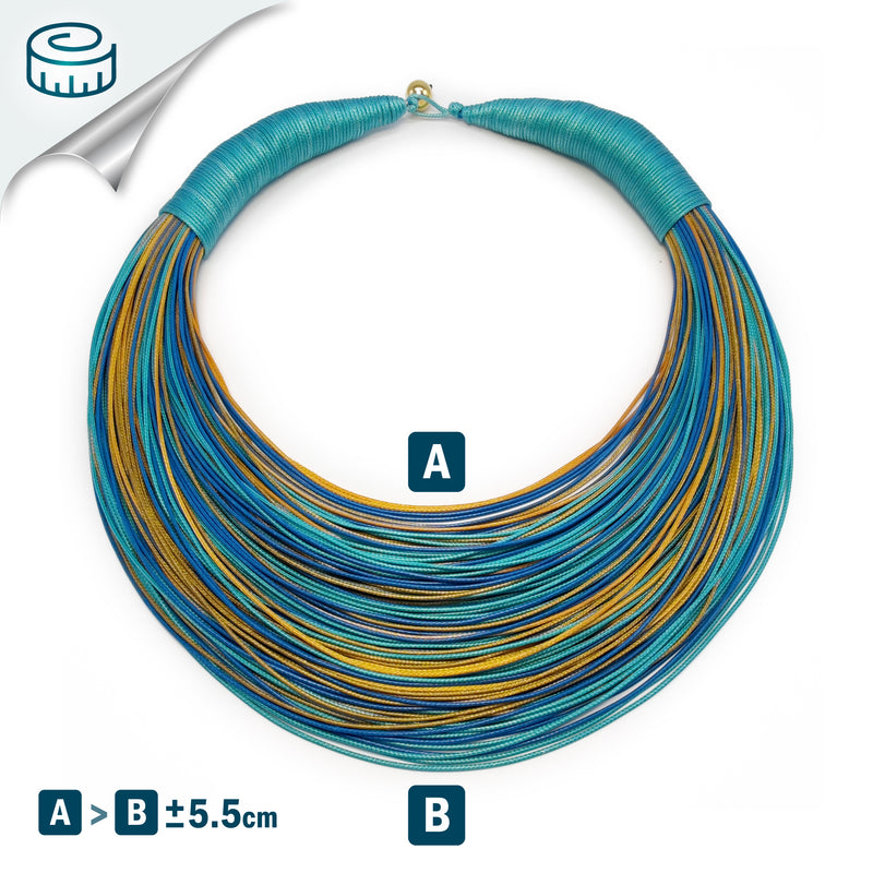 INSPIRA NECKLACE - Handmade - Synthetic silk cords