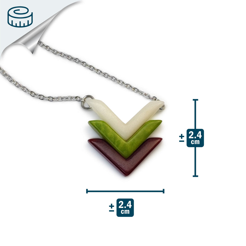 FLECHA NECKLACE - Handmade - Stainless steel - Tagua (vegetable ivory)