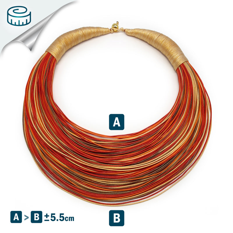 INSPIRA NECKLACE - Handmade - Synthetic silk cords