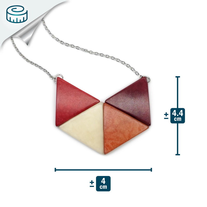 LOZANGO NECKLACE - Handmade - Stainless steel - Tagua (vegetable ivory)