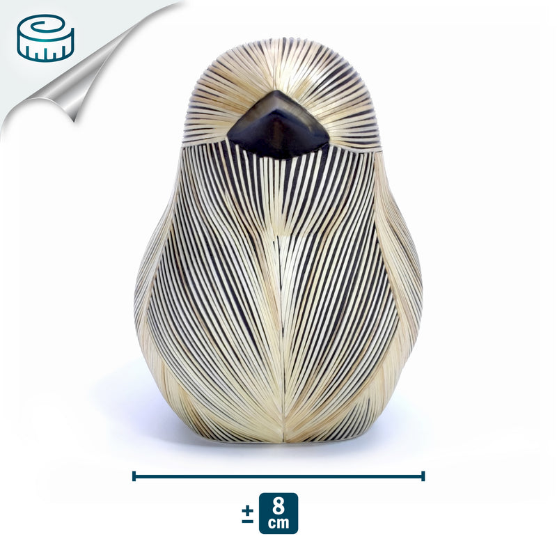 ANDEAN DECORATIVE BIRD - Tamo art - Wood decorated with wheat and barley stalks (straw marquetry)