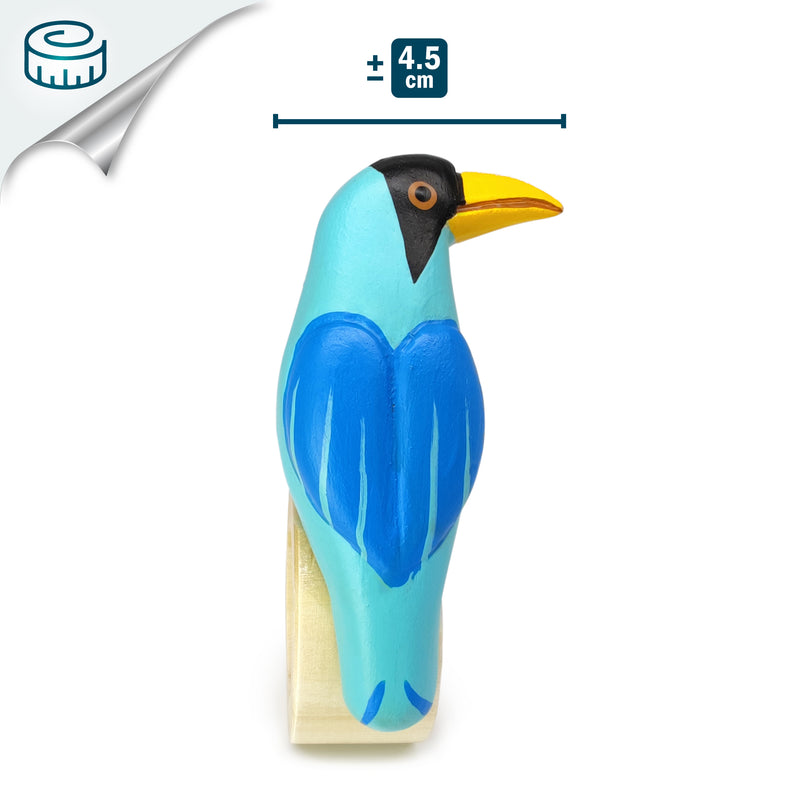 ANILLO DE SERVILLETA DECORATIVO - Quetzal - Madera tallada y pintada a mano