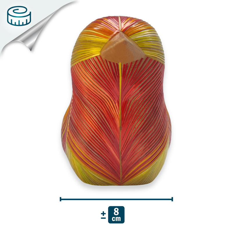 AVE DECORATIVA ANDINA - A arte do tamo - Madeira decorada com palha de trigo e cevada (marchetaria de palha)