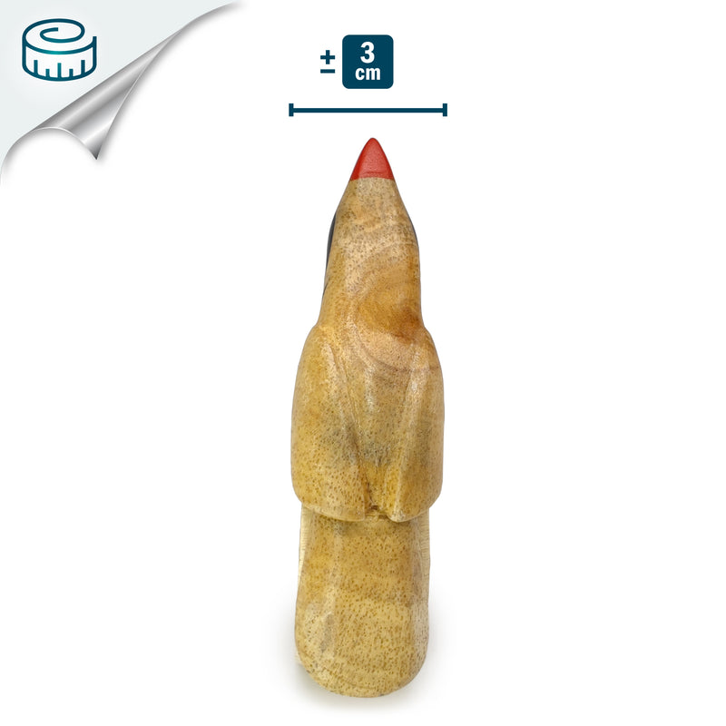 ARGOLA DE GUARDANAPO DECORATIVA - Cardeal - Madeira esculpida e pintada à mão