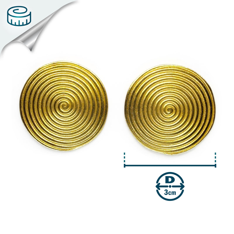 CYCLO GRANDE EARRINGS - Handmade - 24K gold-plated