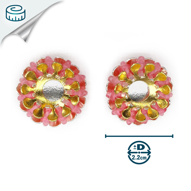 ECOSOL EARRINGS - Handmade - Sterling silver 925 and 24K gold-plated - Recycled bottle cap plastic liners