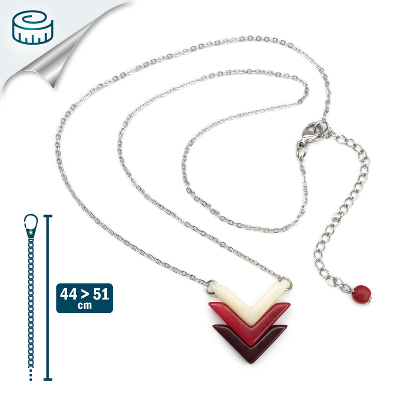 FLECHA NECKLACE - Handmade - Stainless steel - Tagua (vegetable ivory)