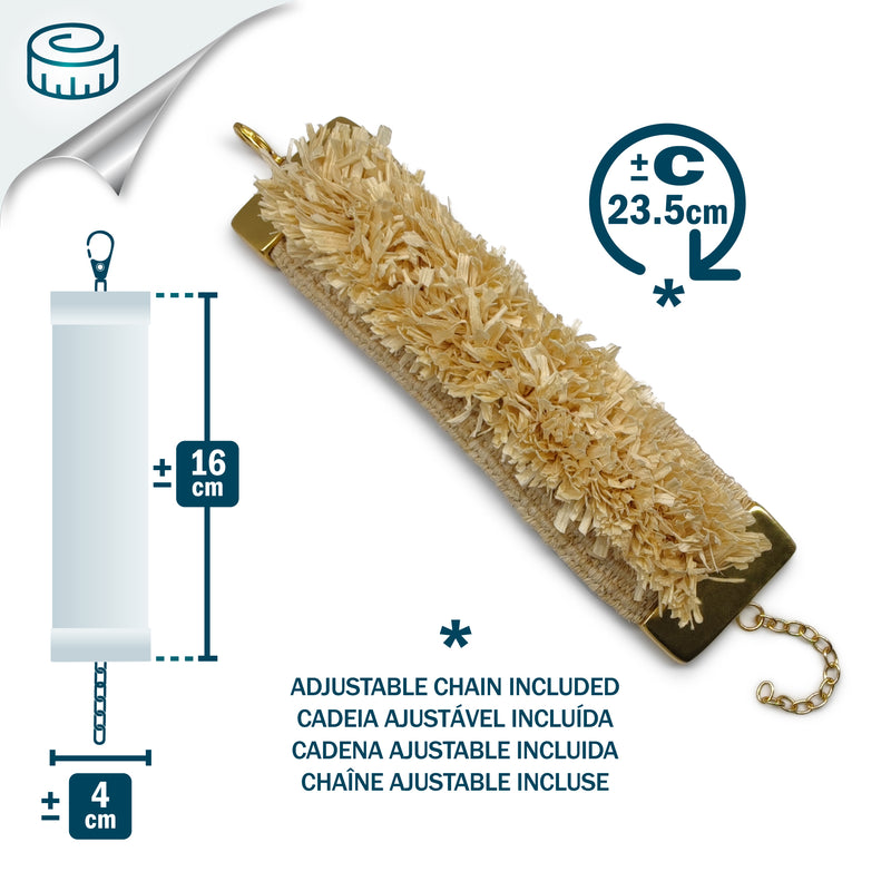 MAÏZA BRACELET - Handmade - 24K gold-plated - Corn leaves