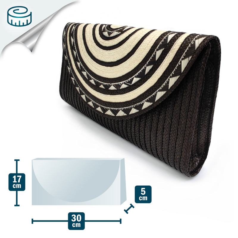 POCHETTE ZENÚ - Fabrication artisanale - Canne sauvage tressée (caña flecha)