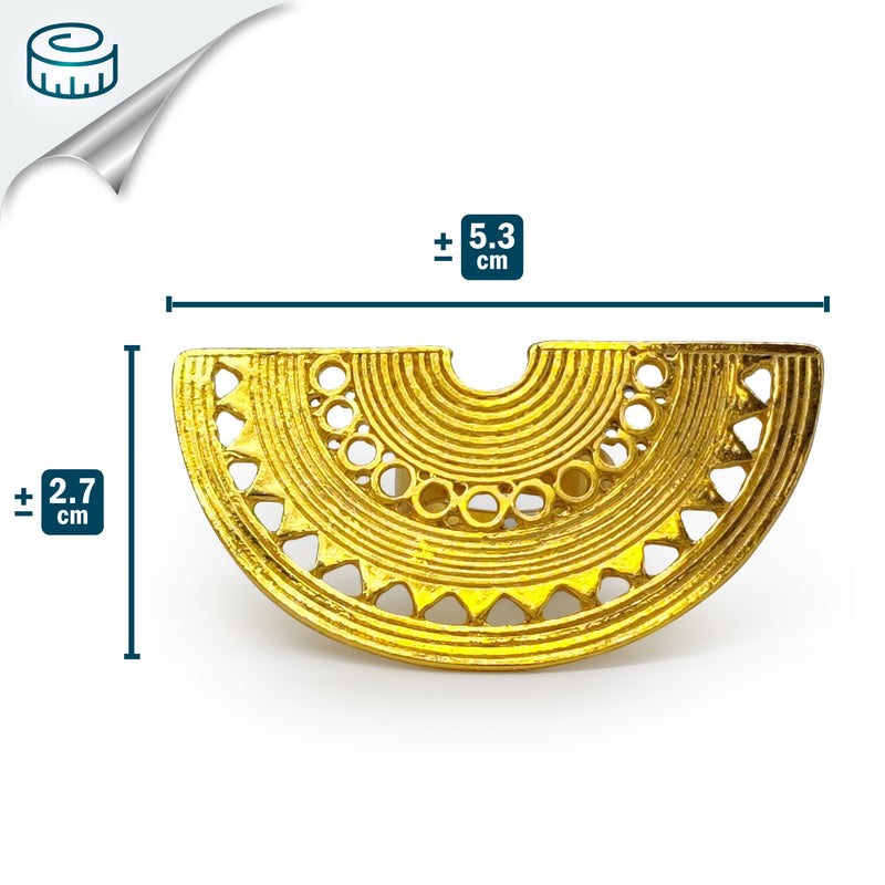 ANEL NARIGUERA - Feito à mão - Banhado a ouro de 24 quilates