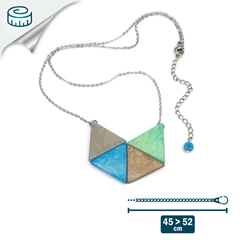 LOZANGO NECKLACE - Handmade - Stainless steel - Tagua (vegetable ivory)