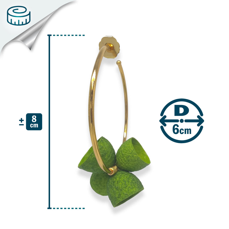 COCOON BLOOM EARRINGS - Handmade - 24K gold-plated - Silk cocoons