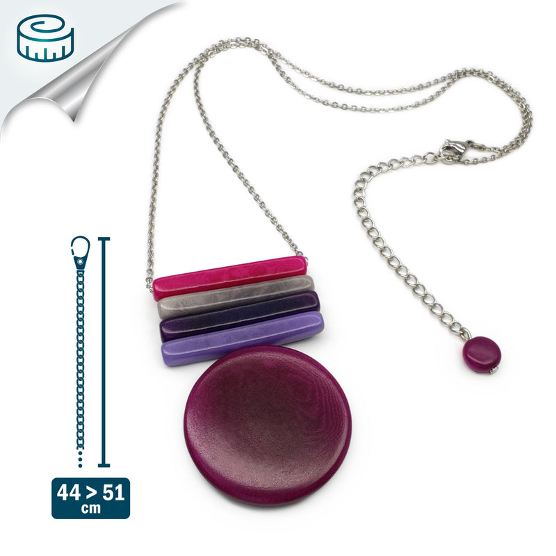 SOLIÄ NECKLACE - Handmade - Stainless steel - Tagua (vegetable ivory)