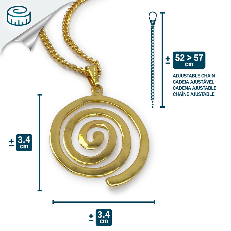 ELDORADO ESPIRAL NECKLACE - Handmade - 24K gold-plated
