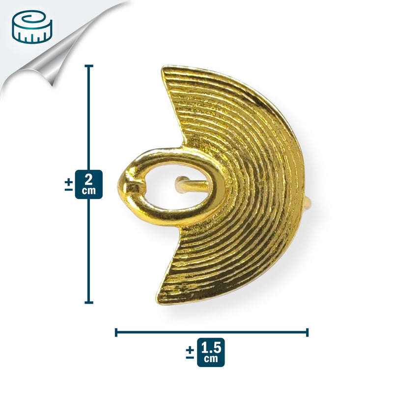 EARCUFF MUISCA NARIGUERA - Unissexo - Feito à mão - Banhado a ouro de 24 quilates