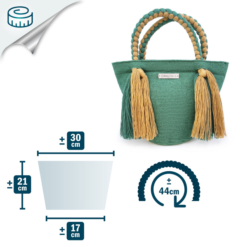 UMAKI WAYUU BAG - Size MINI - Crocheted by hand by women of the Wayuu indigenous community in La Guajira (Colombia)